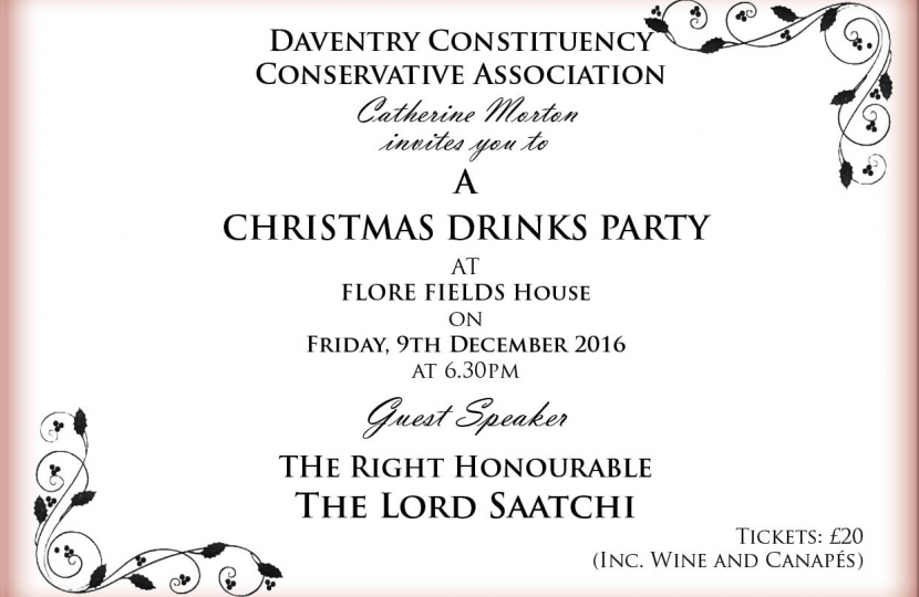DCCA Christmas Drinks Invitation